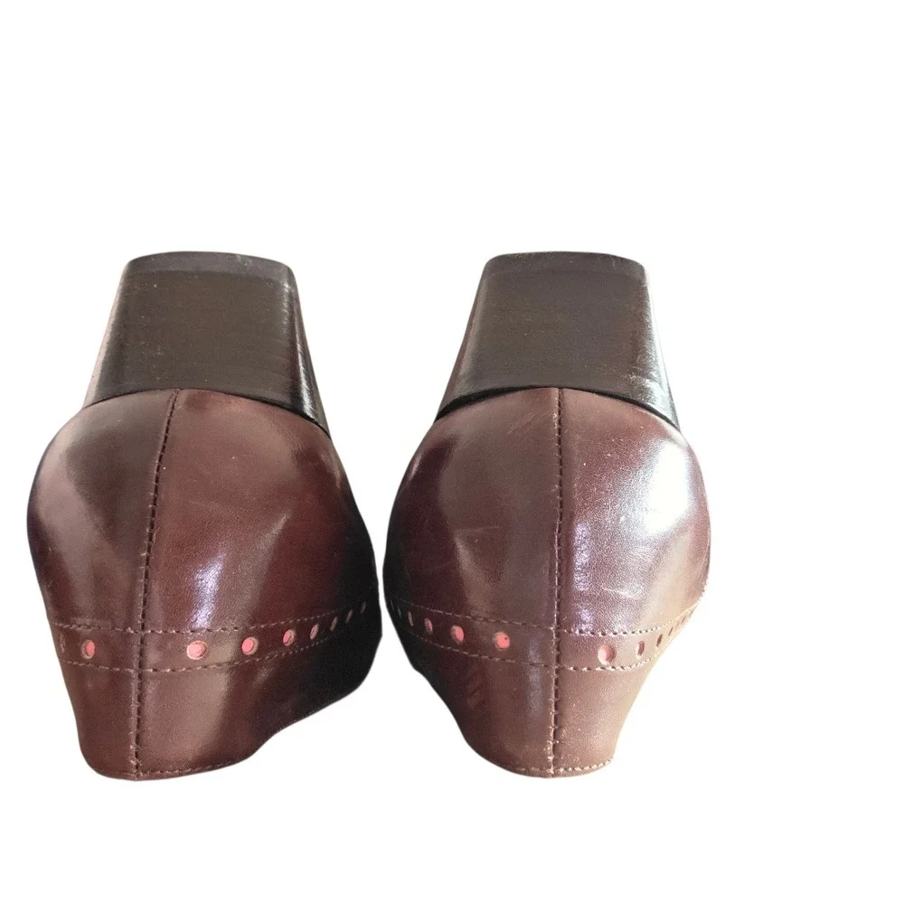 Vintage Kate Spade Brown Leather Fringe Pumps –‎ Made in Italy – Size 7